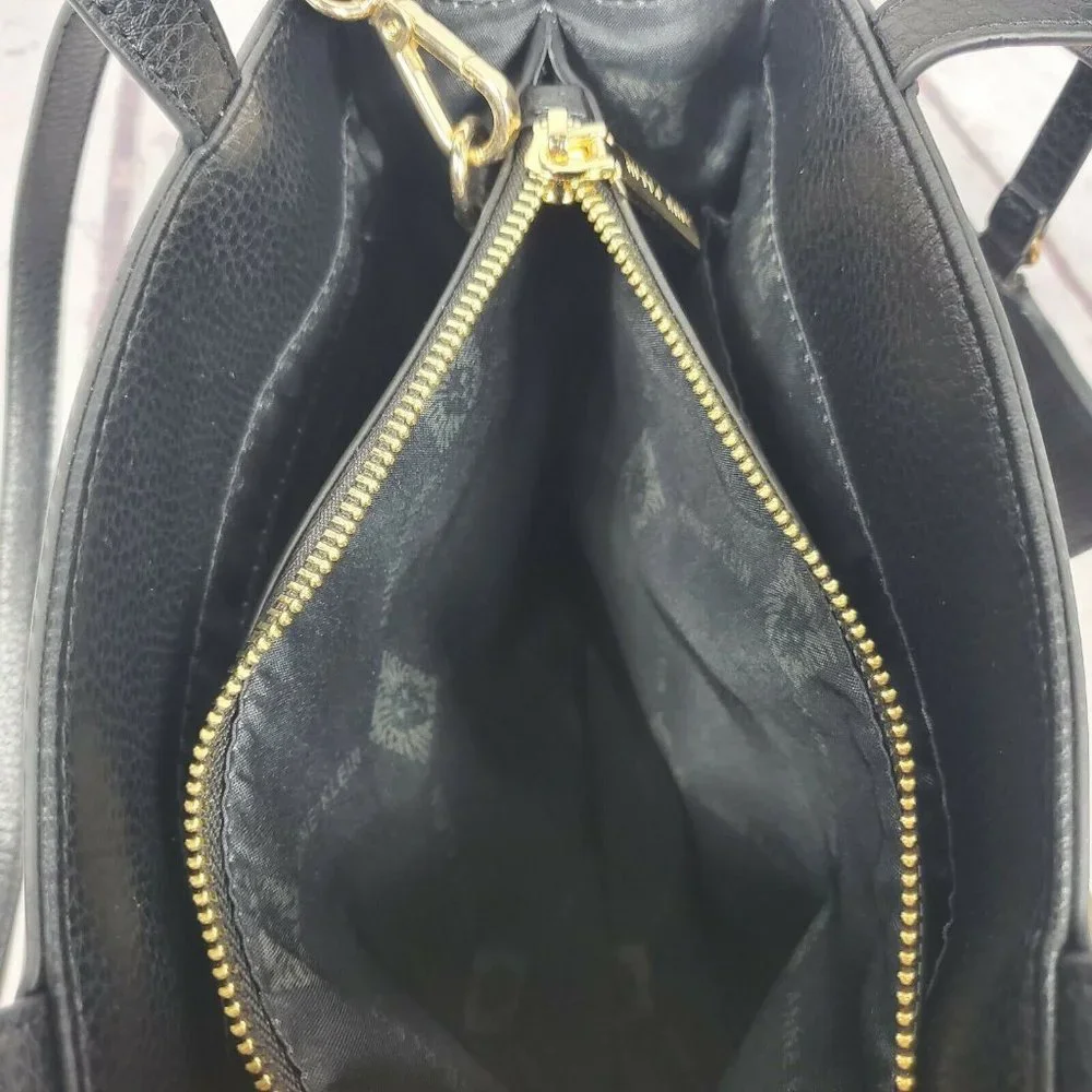 Anne Klein Women's Logo Curved Satchel Crossbody Bag